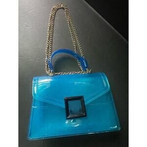 Blue Transparent Shoulder Bag